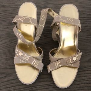 Gucci monogram sandals